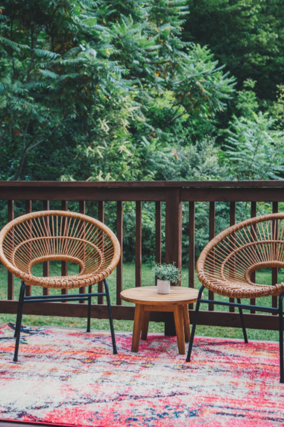 Outdoor deck construction project