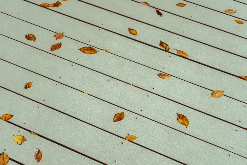 Finished wood deck adding usable space