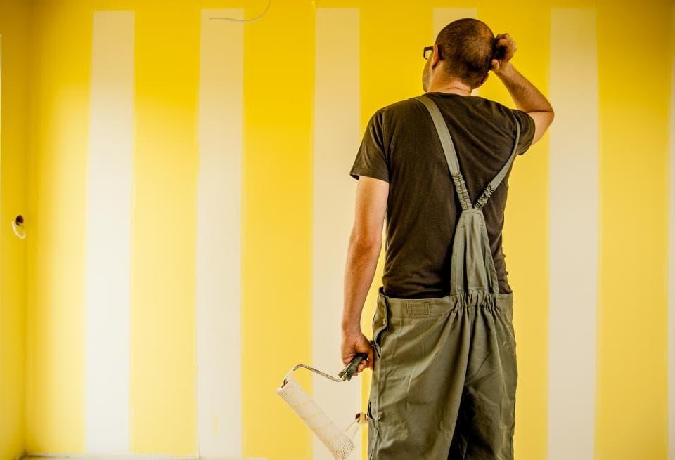 Interior repaint during a unit turn